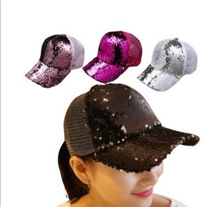 (Set of 3) Flip Sequin Baseball Cap Mermaid sequin